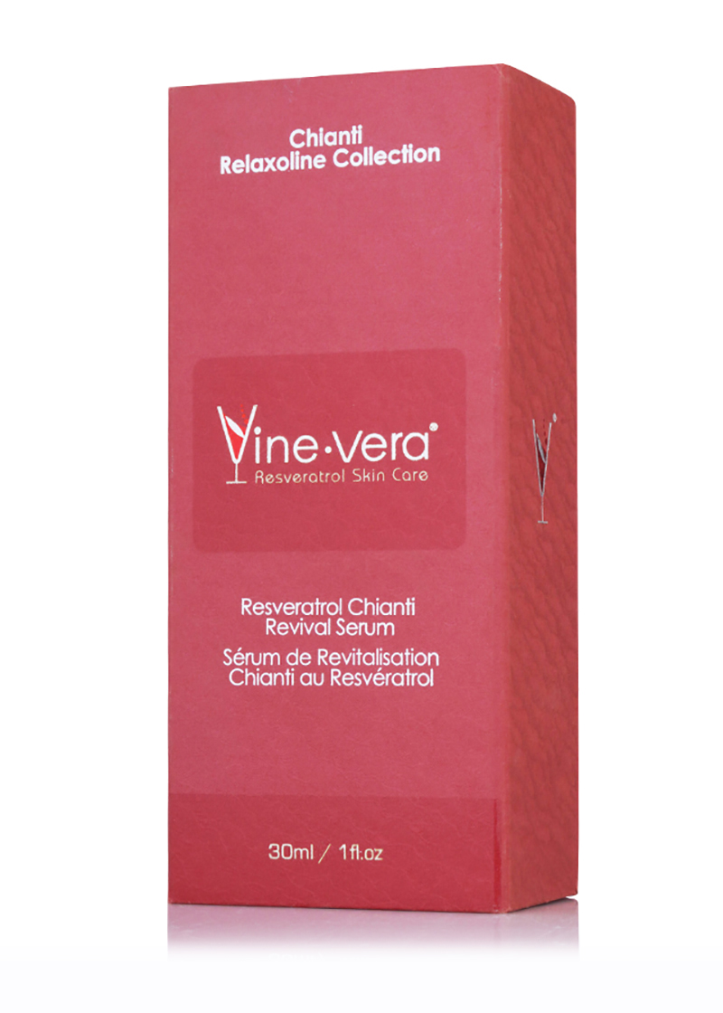 Resveratrol Chianti Revival Serum inside it's case